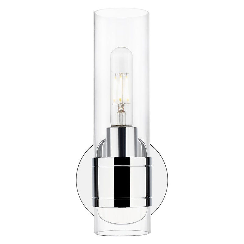 Innovations Arden 1Lt 5" Wall Sconce, Chrome/Clear