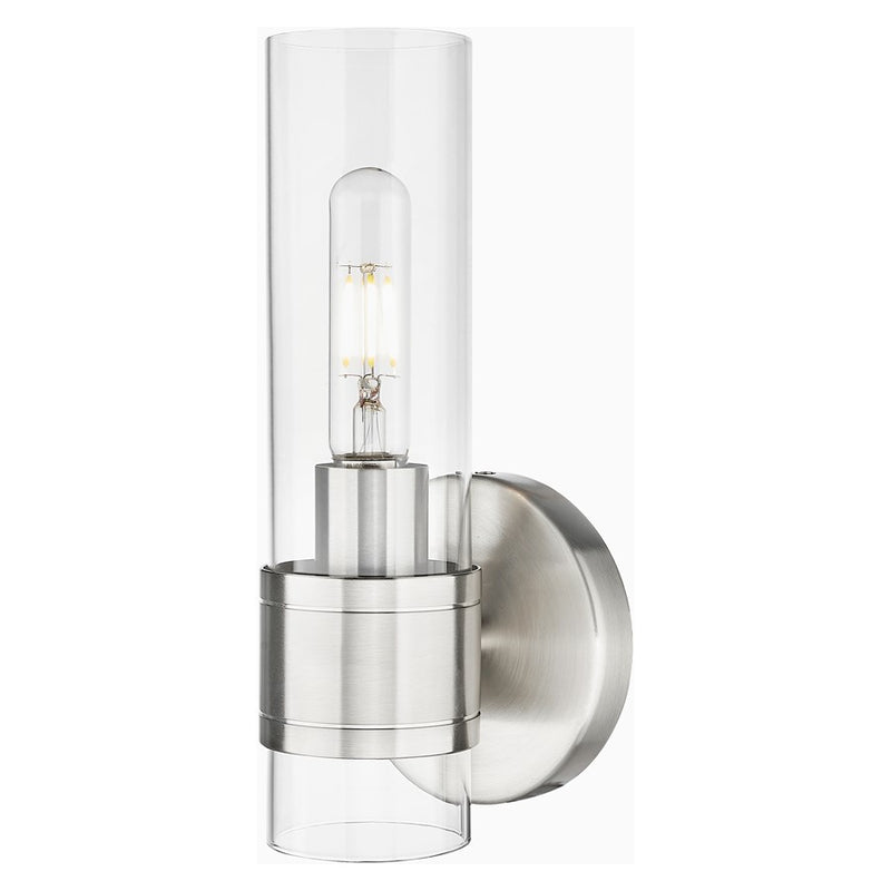 Innovations Arden 1Lt 5" Wall Sconce, Satin Nickel/Clear - 467-1W-SN-G467-CL