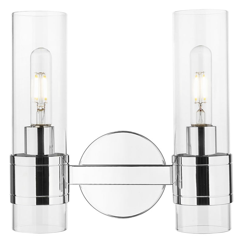 Innovations Arden 2Lt 14" Bath Vanity Light, Chrome/Clear