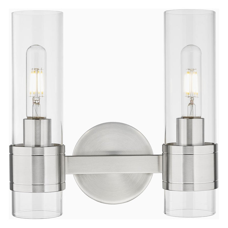 Innovations Arden 2Lt 14" Bath, Satin Nickel/Clear - 467-2W-SN-G467-CL