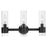 Innovations Arden 3Lt 21" Bath Vanity Light, Black/Clear - 467-3W-BK-G467-CL