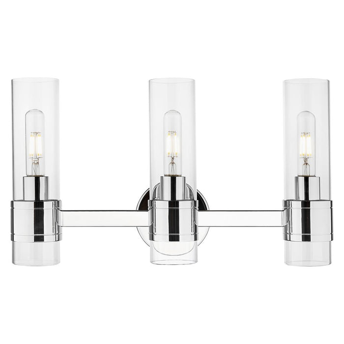 Innovations Arden 3Lt 21" Bath Vanity Light, Chrome/Clear