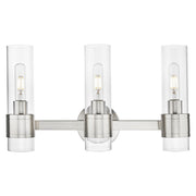 Innovations Arden 3Lt 21" Bath, Satin Nickel Finsih Clear - 467-3W-SN-G467-CL