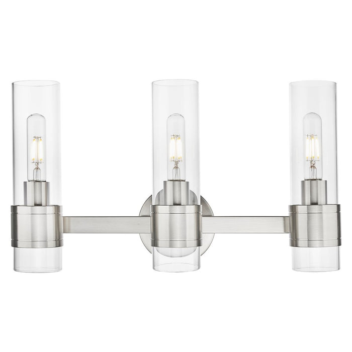 Innovations Arden 3Lt 21" Bath, Satin Nickel Finsih Clear - 467-3W-SN-G467-CL