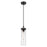 Innovations Lincoln 1Lt 4" Cord Pendant, Black/Clear - 471-1P-BK-G471-12CL