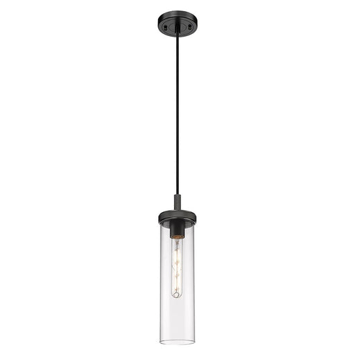 Innovations Lincoln 1Lt 4" Cord Pendant, Black/Clear - 471-1P-BK-G471-12CL