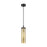Innovations Lincoln 1Lt 4" Cord Pendant, Black/Mercury - 471-1P-BK-G471-12ME