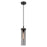 Innovations Lincoln 1Lt 4" Cord Pendant, Black/Smoke - 471-1P-BK-G471-12SM