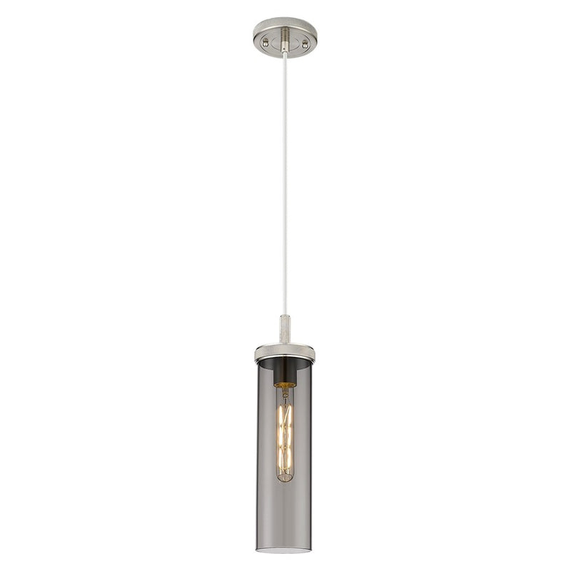 Innovations Lincoln 4" Cord Pendant, Satin Nickel/Smoke - 471-1P-SN-G471-12SM