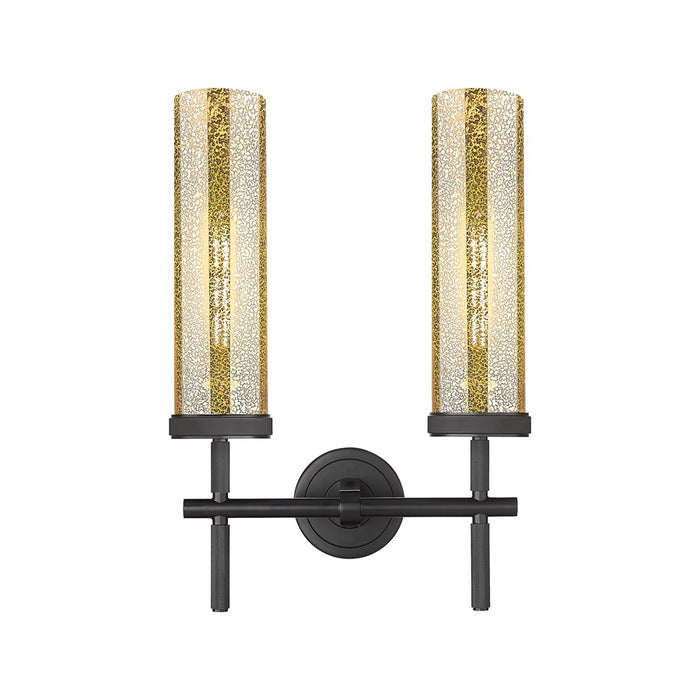 Innovations Lincoln 2Lt 12" Bath Light, Black/Mercury - 471-2W-BK-G471-12ME