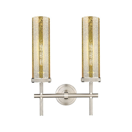 Innovations Lincoln 2Lt 12" Bath, Satin Nickel/Mercury - 471-2W-SN-G471-12ME