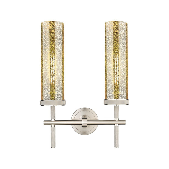 Innovations Lincoln 2Lt 12" Bath, Satin Nickel/Mercury - 471-2W-SN-G471-12ME