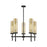 Innovations Lincoln 5Lt 12" Stem Chandelier, BK/MC - 471-5CR-BK-G471-12ME