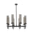 Innovations Lincoln 8Lt 32" Stem Chandlier Black/Mercury