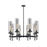 Innovations Lincoln 8Lt 32" Stem Chandlier Black/Smoke - 471-8CR-BK-G471-12SM
