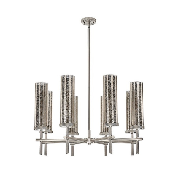 Innovations Lincoln 8Lt 32" Stem Chandlier Satin Nickel/Mercury