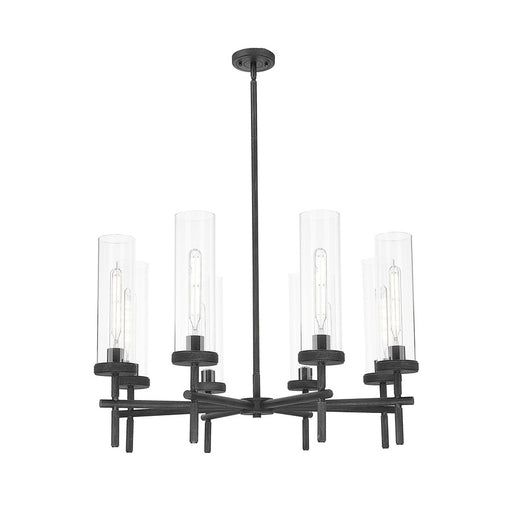 Innovations Lincoln 8Lt 32" Stem Chandlier WZ/CL - 471-8CR-WZ-G471-12CL