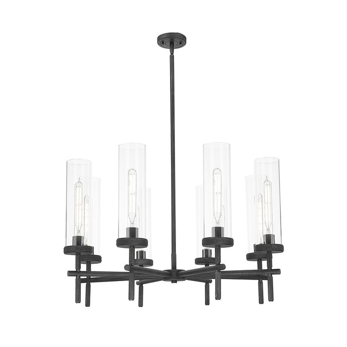 Innovations Lincoln 8Lt 32" Stem Chandlier WZ/CL - 471-8CR-WZ-G471-12CL