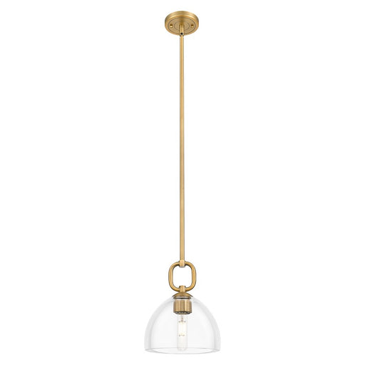 Innovations Hudson 8" Stem Mini Pendant/Dome BB/Clear - 485-1S-BB-G486-8CL
