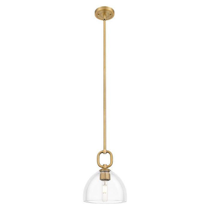 Innovations Hudson 8" Stem Mini Pendant/Dome BB/Clear - 485-1S-BB-G486-8CL