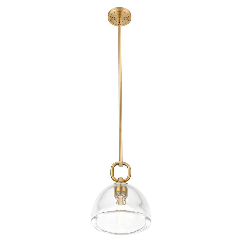 Innovations Hudson 8" Stem Mini Pendant/Dome BB/Clear