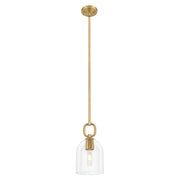 Innovations Hudson 6" Stem Mini Pendant/BB/Clear Bell - 485-1S-BB-G487-6CL