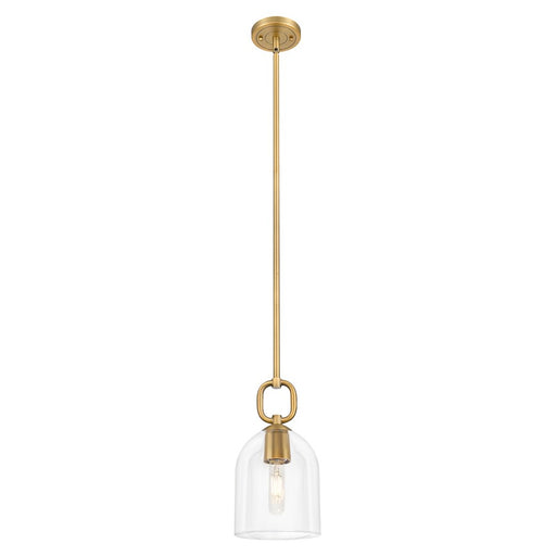 Innovations Hudson 6" Stem Mini Pendant/BB/Clear Bell - 485-1S-BB-G487-6CL