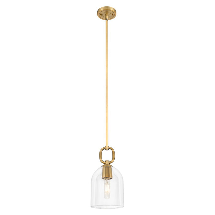 Innovations Hudson 6" Stem Mini Pendant/BB/Clear Bell - 485-1S-BB-G487-6CL