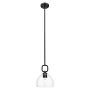 Innovations Hudson 8" Stem Mini Pendant/Dome Black/Clear - 485-1S-BK-G486-8CL