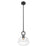 Innovations Hudson 8" Stem Mini Pendant/Dome Black/Clear