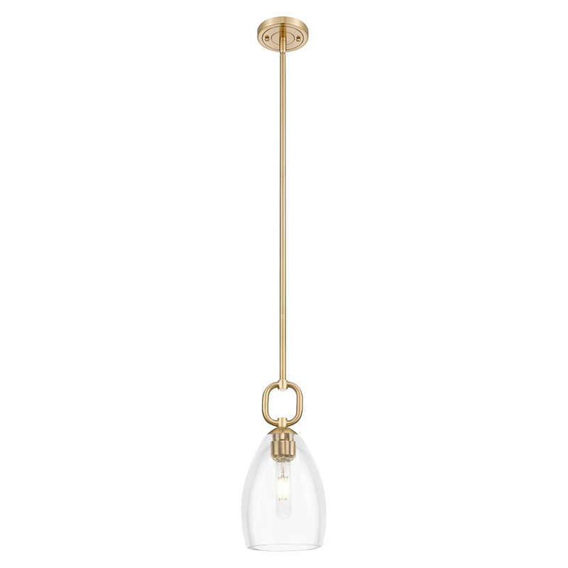 Innovations Hudson 6" Stem Mini Pendant/Flute Bronze/Clear - 485-1S-CB-G485-6CL