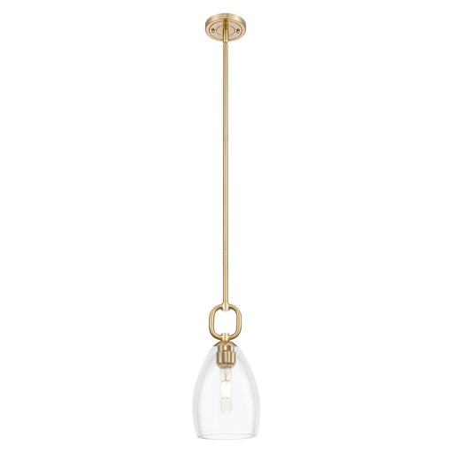 Innovations Hudson 6" Stem Mini Pendant/Flute Bronze/Clear - 485-1S-CB-G485-6CL