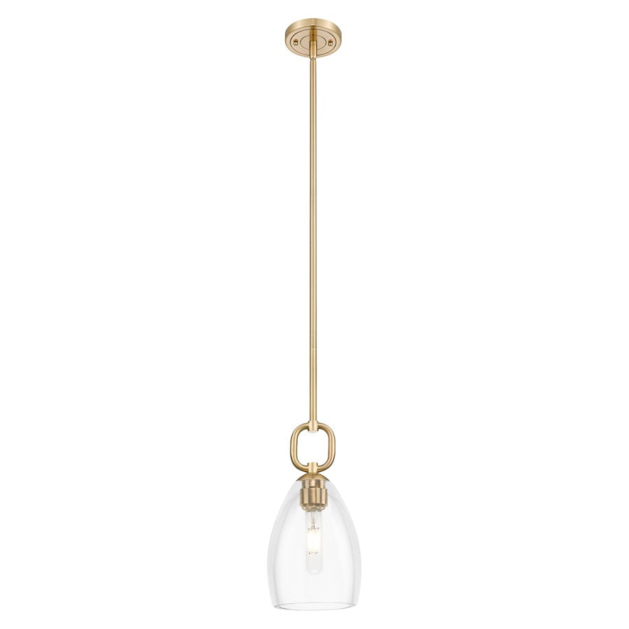 Innovations Hudson 6" Stem Mini Pendant/Flute Bronze/Clear - 485-1S-CB-G485-6CL