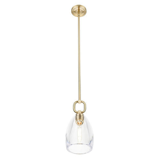 Innovations Hudson 6" Stem Mini Pendant/Flute Bronze/Clear