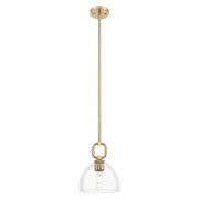 Innovations Hudson 8" Stem Mini Pendant/Dome Bronze/Clear - 485-1S-CB-G486-8CL