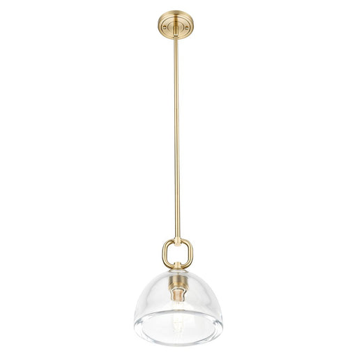 Innovations Hudson 8" Stem Mini Pendant/Dome Bronze/Clear