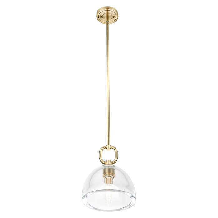 Innovations Hudson 8" Stem Mini Pendant/Dome Bronze/Clear