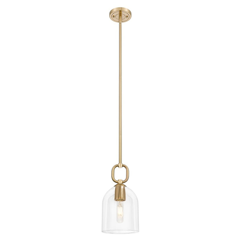 Innovations Hudson 6" Stem Mini Pendant/Bell BZ/Clear Bell - 485-1S-CB-G487-6CL