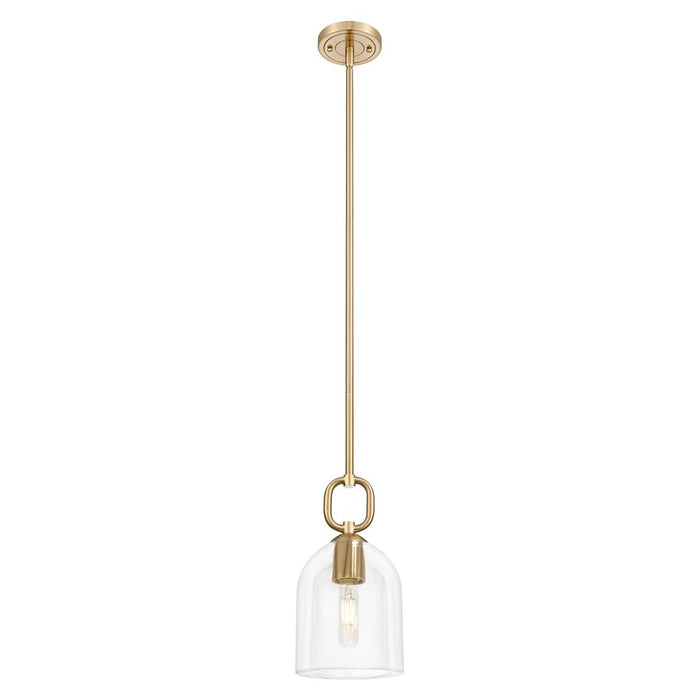 Innovations Hudson 6" Stem Mini Pendant/Bell BZ/Clear Bell - 485-1S-CB-G487-6CL