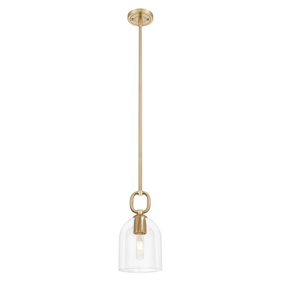 Innovations Hudson 6" Stem Mini Pendant/Bell BZ/Clear Bell - 485-1S-CB-G487-6CL
