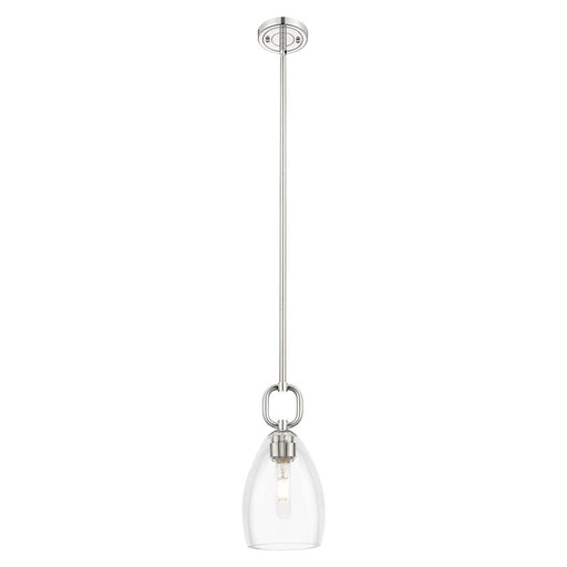 Innovations Hudson 6" Stem Mini Pendant/Flute PN/Clear - 485-1S-PN-G485-6CL