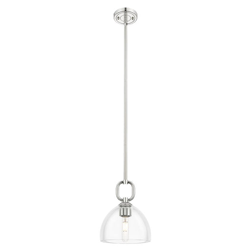 Innovations Hudson 8" Stem Mini Pendant/Dome PN/Clear - 485-1S-PN-G486-8CL
