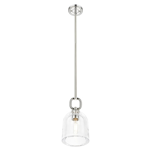 Innovations Hudson 6" Stem Mini Pendant/Bell PN/Clear Bell