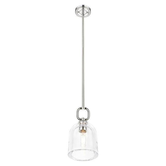 Innovations Hudson 6" Stem Mini Pendant/Bell PN/Clear Bell