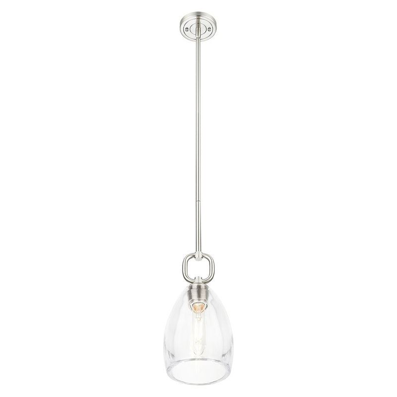Innovations Hudson 6" Stem Mini Pendant/Flute SN/Clear
