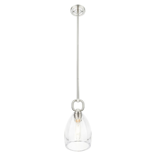 Innovations Hudson 6" Stem Mini Pendant/Flute SN/Clear