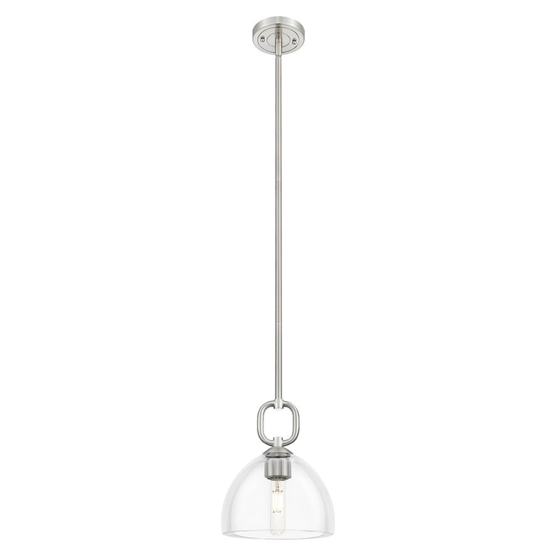 Innovations Hudson 8" Stem Mini Pendant/Dome SN/Clear