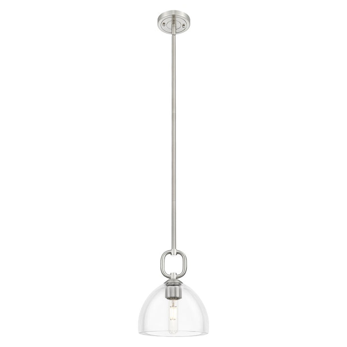 Innovations Hudson 8" Stem Mini Pendant/Dome SN/Clear