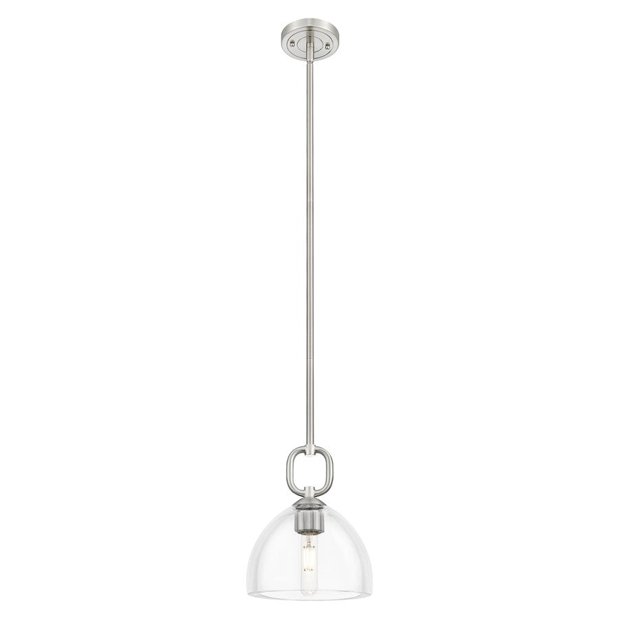 Innovations Hudson 8" Stem Mini Pendant/Dome SN/Clear