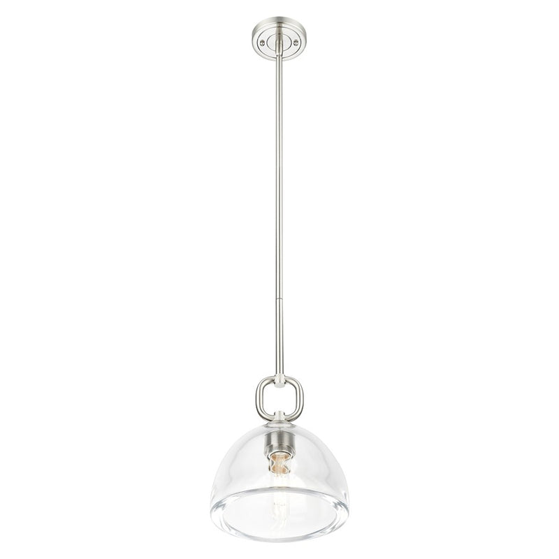 Innovations Hudson 8" Stem Mini Pendant/Dome SN/Clear